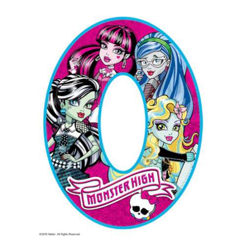 Monster High Number 0 Edible Icing Image - Click Image to Close